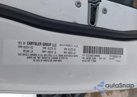 2013 Dodge Charger Se z USA, uszkodzony, nr VIN 2C3CDXBG7DH689500